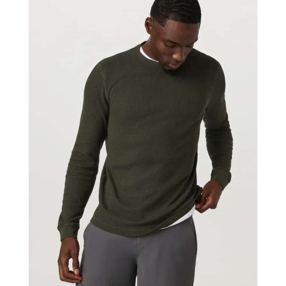 Vuori Waffle Crew Dark Oregano Large New With Tags